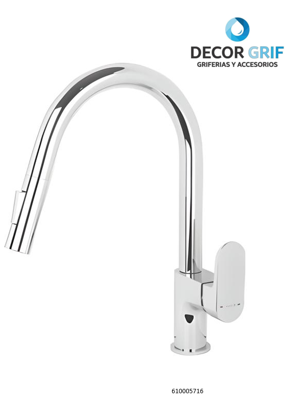 MONOCOMANDO COCINA PICO EXTRAÍBLE OXFORD CROMADO TREBOL