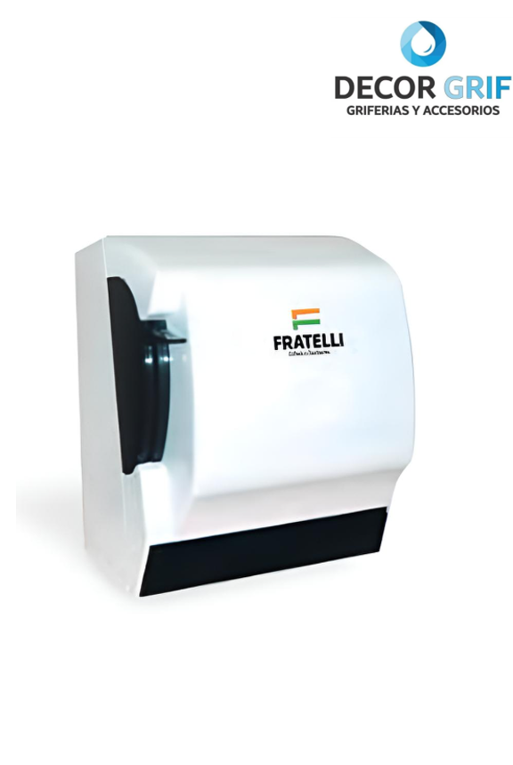 DISPENSADOR PAPEL TOALLA BAÑO PLASTICO ABS BLANCO 393 FRATELLI