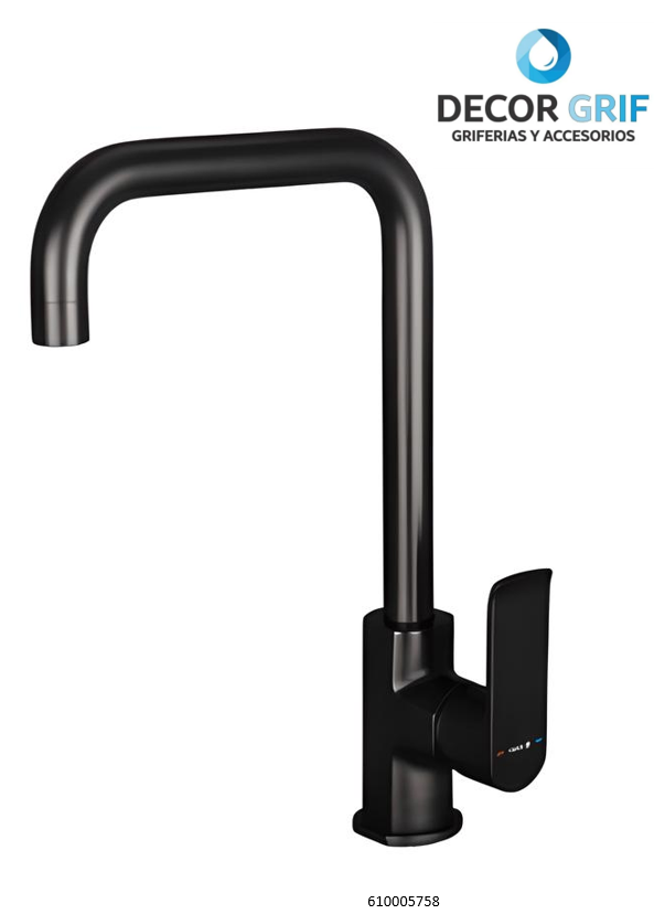 MEZCLADORA COCINA MONOCOMANDO BLACK CAMBRIA NOIR TREBOL