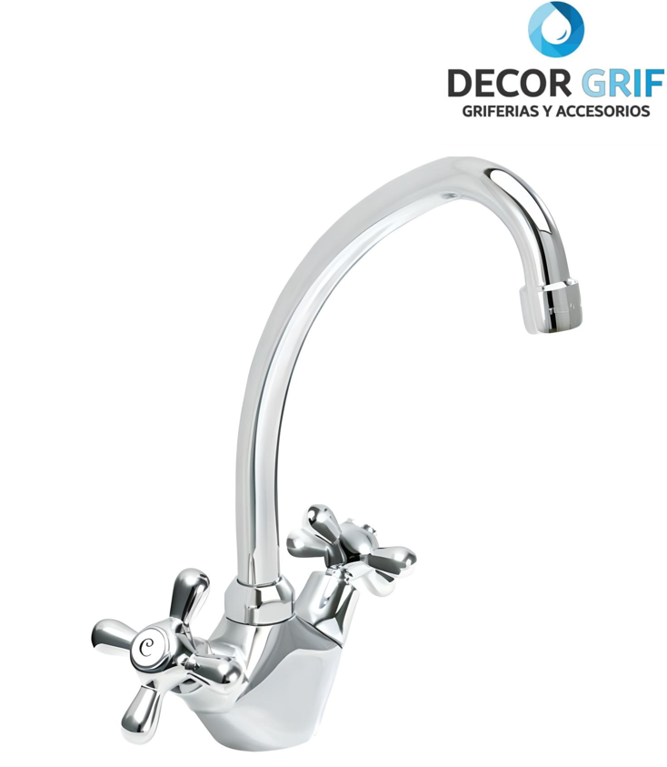 MEZCLADORA MONOBLOCK P/LAVADERO TOSCANA TREBOL