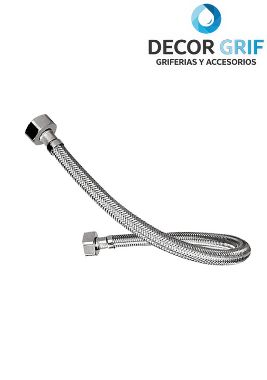 TUBO DE ABASTO ACERO INOXIDABLE 1/2 X 1/2 H-H 40 CM AQUATO