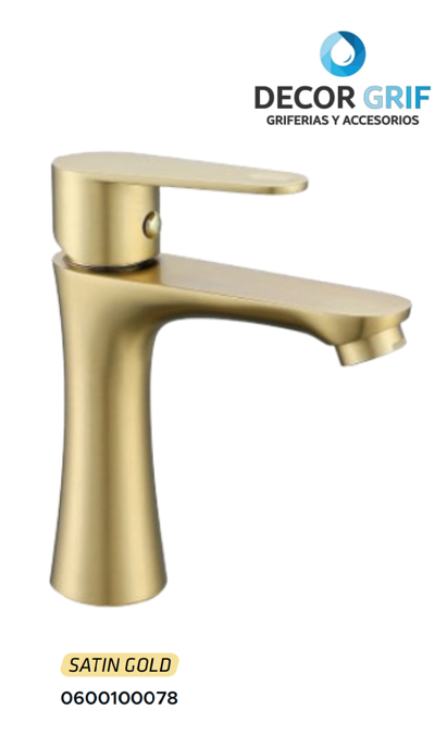 LLAVE P/LAVATORIO MINIMALISTA ZRGA-Z10 SATIN GOLD BRATIA