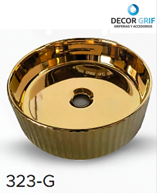 BOWL LOZA (323-G) MODELO CIRCULAR DORADO 36X36X12 - FRATELLI