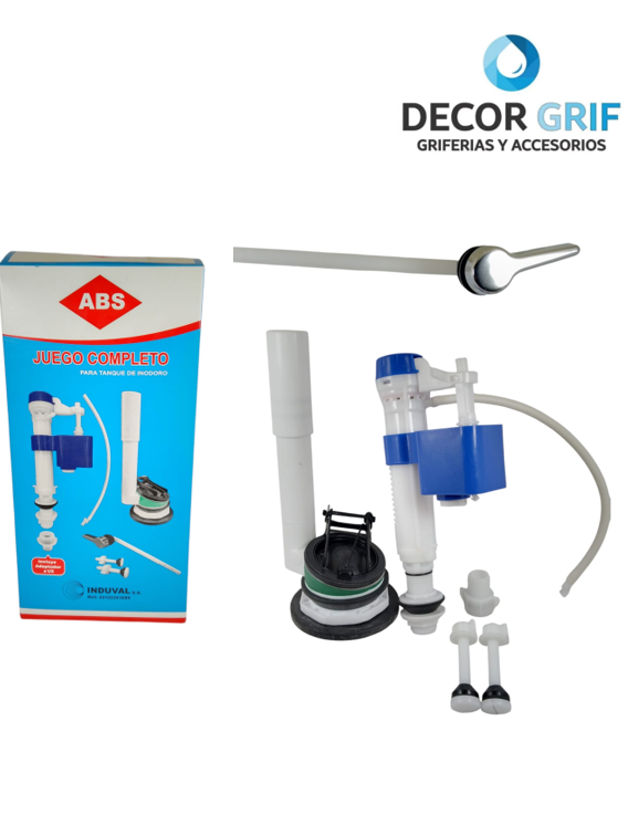 ACCESORIO COMPLETO P/INODORO 7/8 CAJA ABS