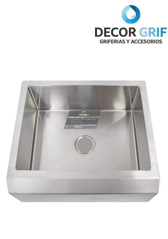 LAVADERO STAINLESS P/MARMOL SIGNATURE 63.5X55.9X23CM FRATELLI