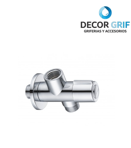 VALVULA DOBLE SALIDA P/INODORO Y DUCHA BIDET METUSA