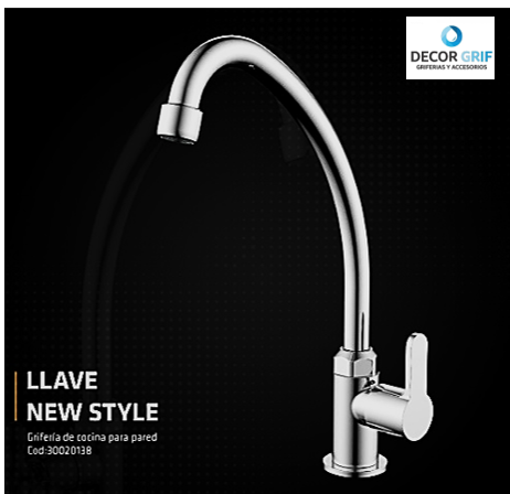 LLAVE P/COCINA NEW STYLE MUEBLE ALETA1 -3014