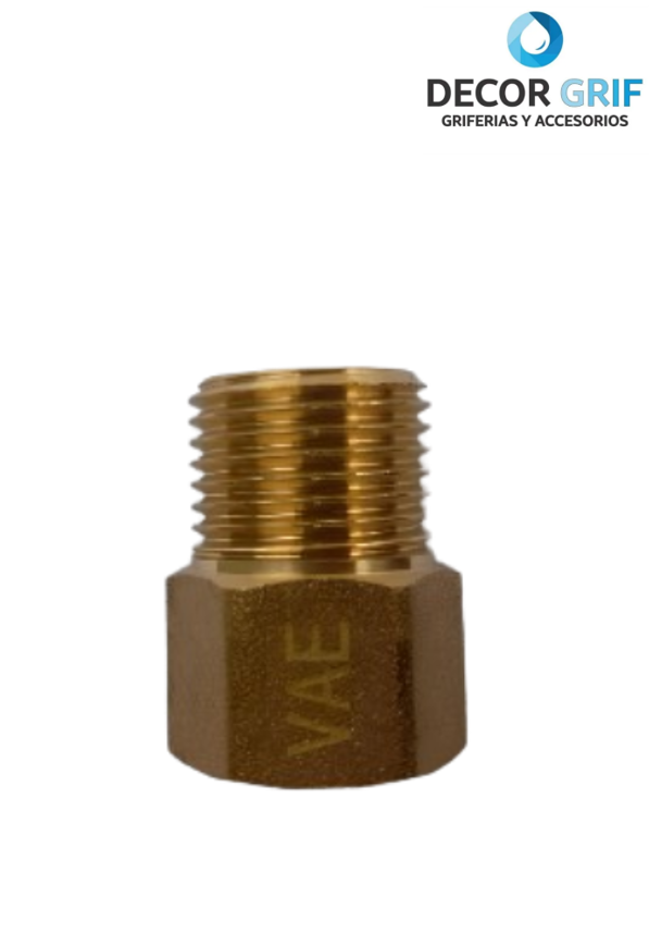 ADAPTADOR BRONCE CORTO 1/2 X 1 1/2 VAE ITALY