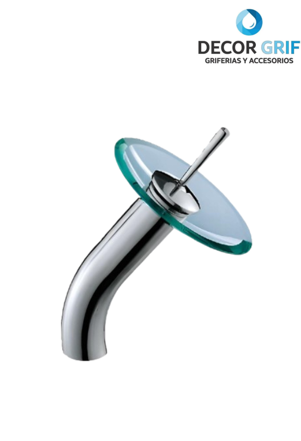 MONOCOMANDO ALTO CASCADA VIDRIO TRANSPARENTE M0104A XIMENG