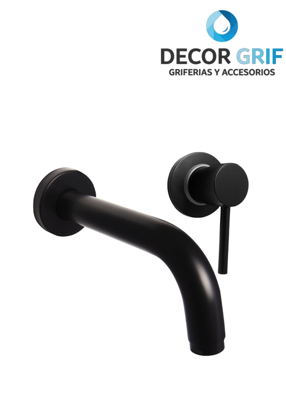 MONOCOMANDO PARA LAVATORIO A LA PARED LEVER BLACK VAINSA