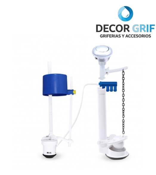 JUEGO ACCESORIO P/TANQUE INDORO 2 PIEZAS METUSA