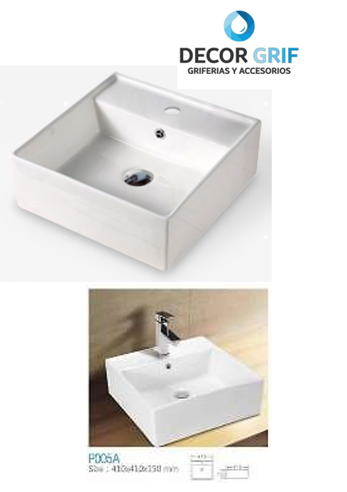 BOWL LOZA (P005A) MODELO CUADRADO BLANCO 41X41X15 - FRATELLI