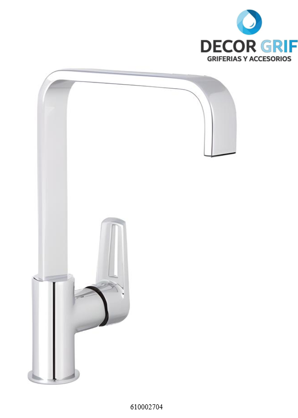 MEZCLADORA COCINA MONOCOMANDO CROMADO TEMPRA TREBOL