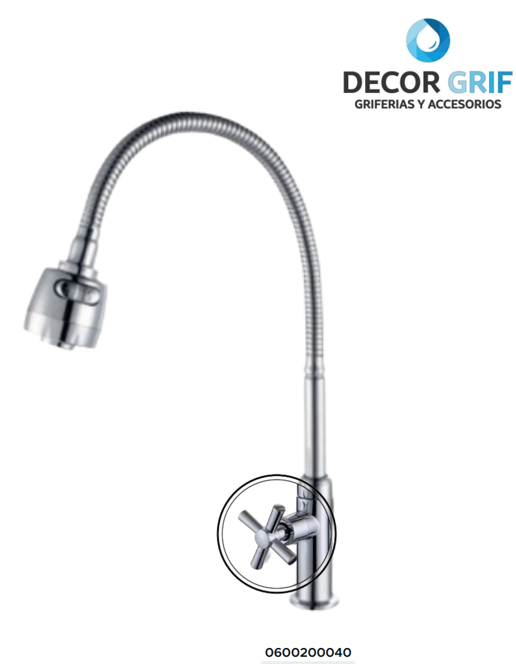 LLAVE P/COCINA MUEBLE SFNA 1-M CROMADA BRATIA