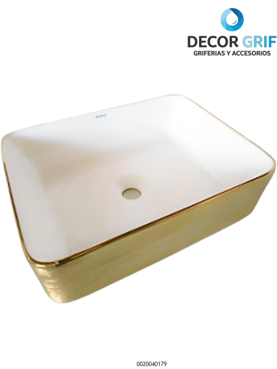 BOWL LOZA (027/027D) MODELO CUADRADO DORADO TEXTURADO (48X37X13CM) FRATELLI