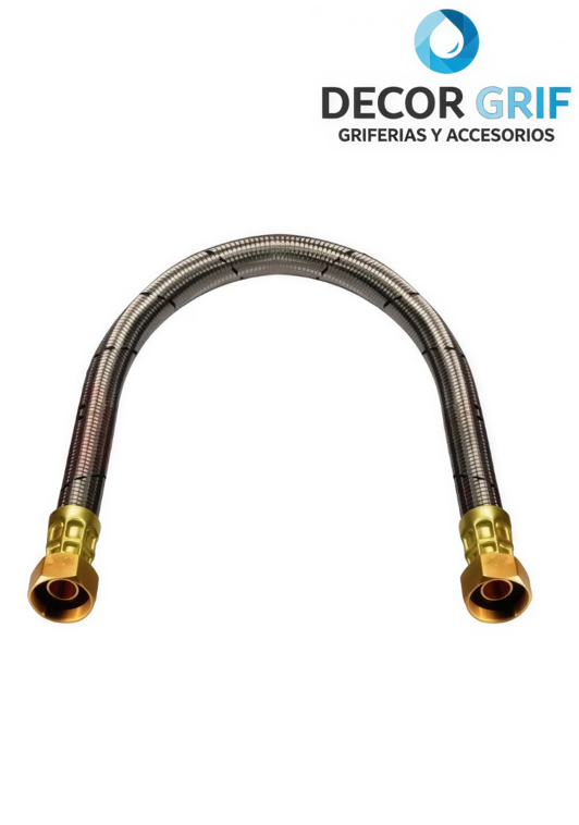 TUBO DE ABASTO ACERO BOILER 1/2 X 1/2 40CM AQUATO
