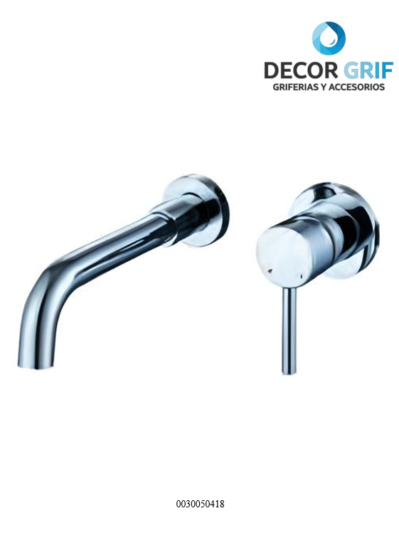 MEZCLADORA MONOCOMANDO P/BOWL PARED CATALEYA BRONCE CROMADO FRATELLI