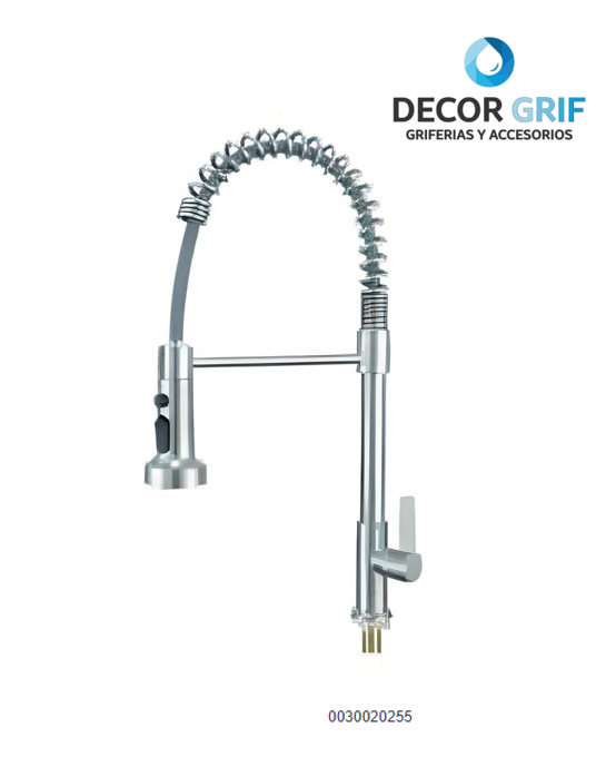 LLAVE P/COCINA MUEBLE GBRA-6 SS 304 SATINADA FRATELLI