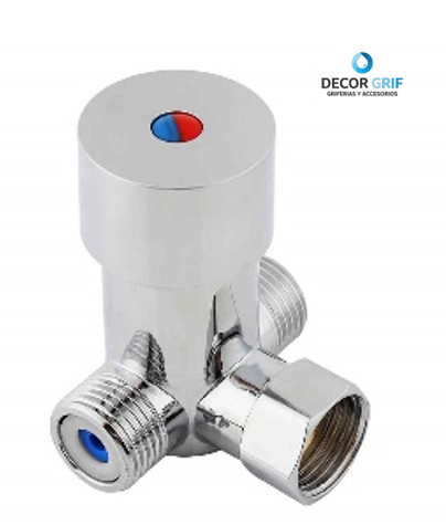 VALVULA MEZCLADORA TERMOSTATICA DE TEMPERATURA P/LLAVES DE AGUA C/SENSOR AUTOMATICO