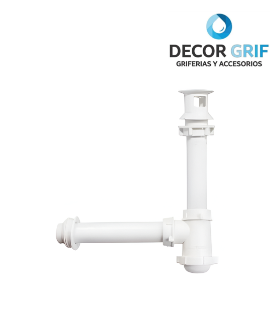 TRAMPA BOTELLA C/DESAGUE Y CONECTOR SOLUCION 1 1/4 X 9