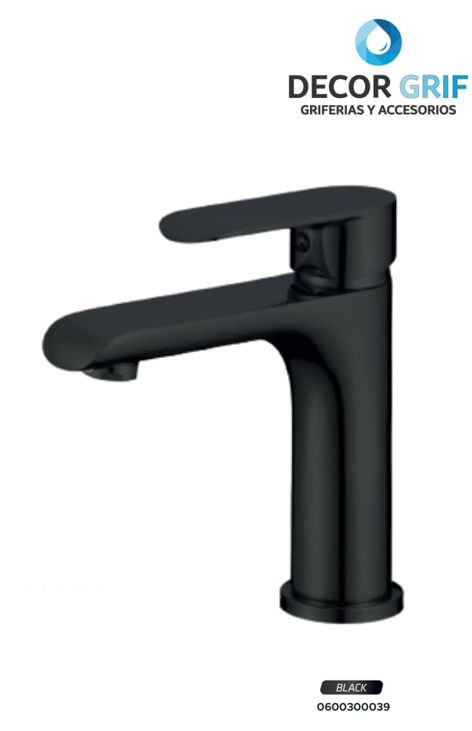 MEZCLADORA MONOCOMANDO P/LAVATORIO BAJO FDA-2 BLACK BRATIA