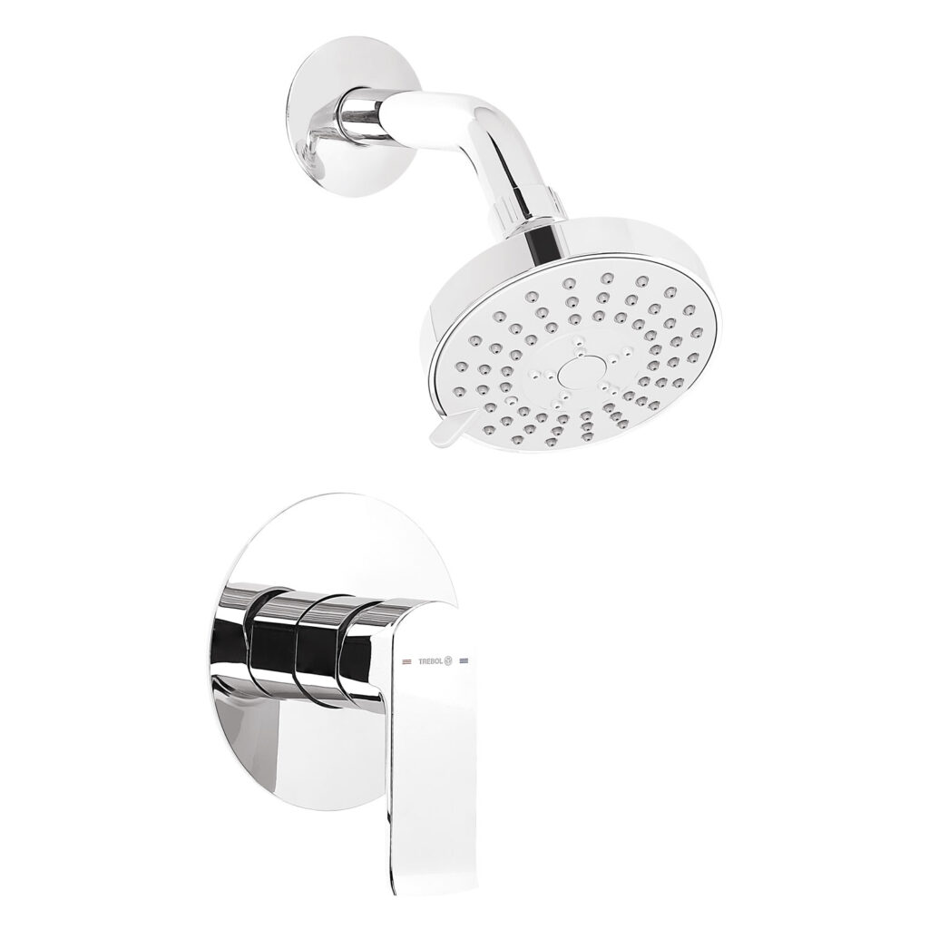 MEZCLADORA MONOCOMANDO C/ROCIADOR P/DUCHA LINEA CAMBRIA TREBOL