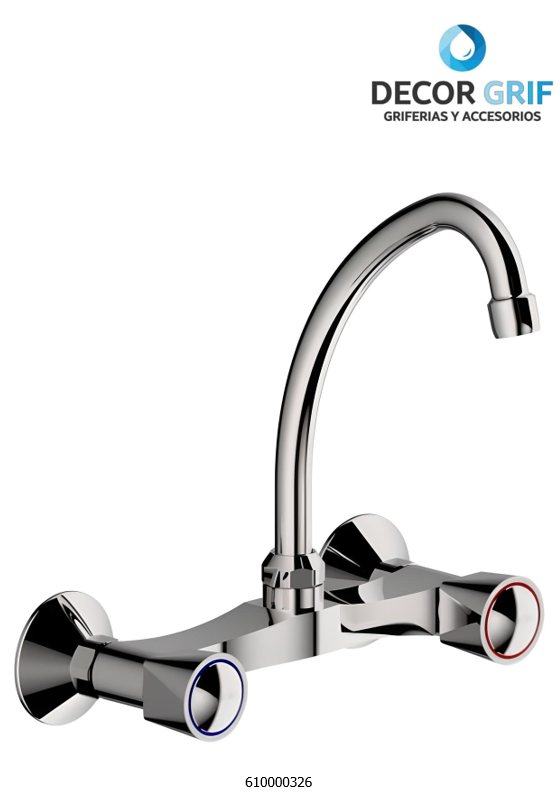 MEZCLADORA 8” COCINA EXTERIOR A LA PARED IRIS TREBOL