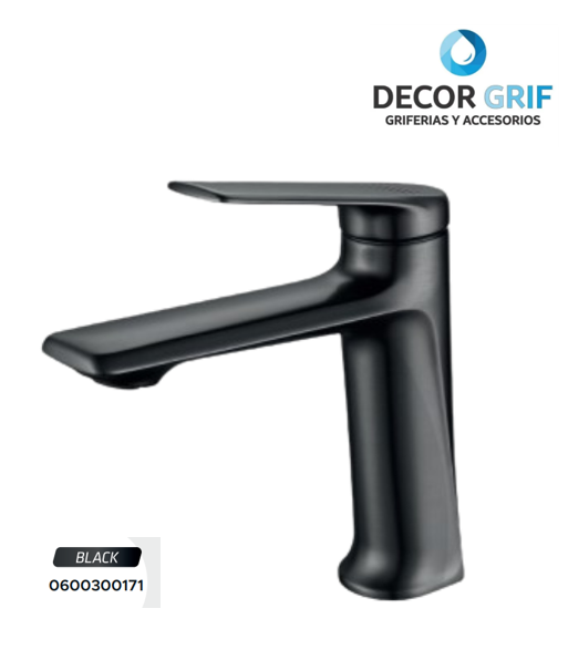 MEZCLADORA MONOCOMANDO P/LAVATORIO BAJO MTRL-5 BLACK BRATIA