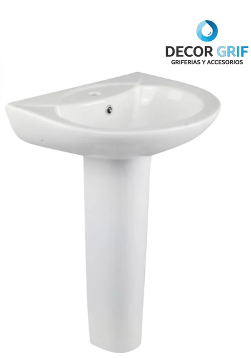 LAVATORIO Y PEDESTAL BLANCO FRENCIA