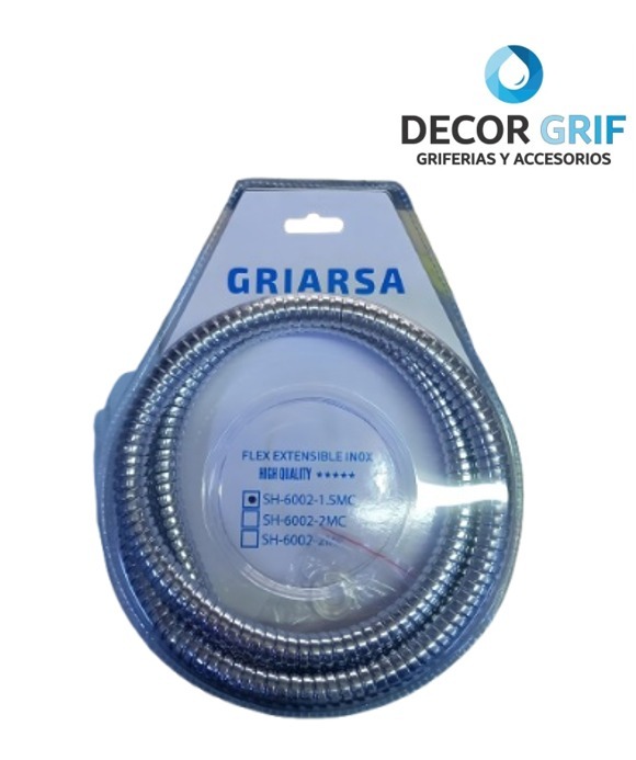 MANGUERA DUCHA CROMADO 1.5 MT GRIARSA
