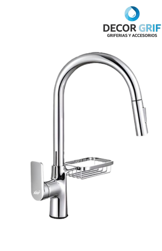MONOCOMANDO P/COCINA MUEBLE CROMADO PICO EXTRAIBLE MC01086 XIMENG