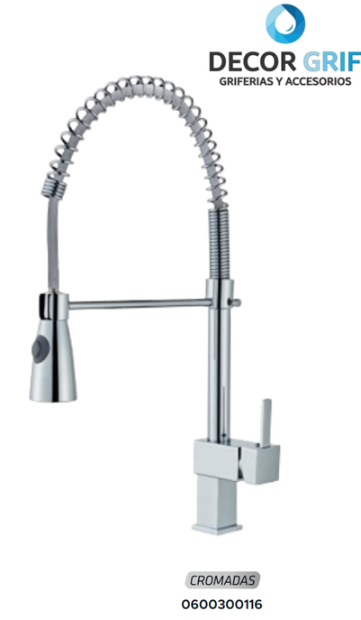 MEZCLADORA MONOCOMANDO P/COCINA MUEBLE GBRA-8 BRONCE CROMADO BRATIA