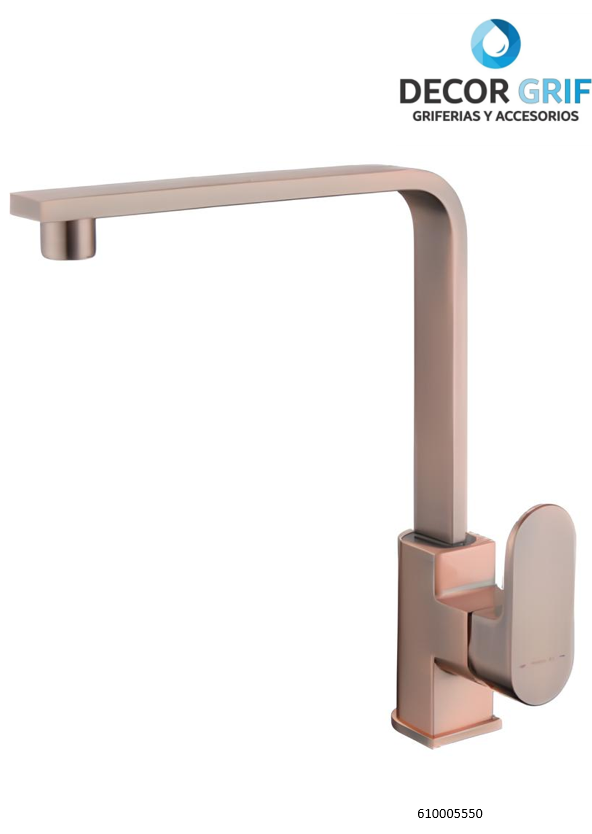 MEZCLADORA COCINA MONOCOMANDO PALO ROSA OXFORD TREBOL
