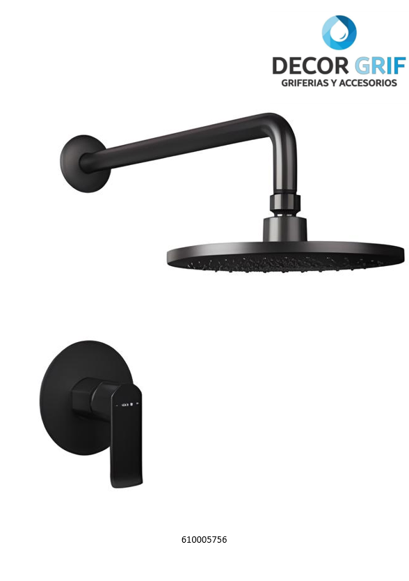 MEZCLADORA DUCHA MONOCOMANDO BLACK CAMBRIA NOIR TREBOL