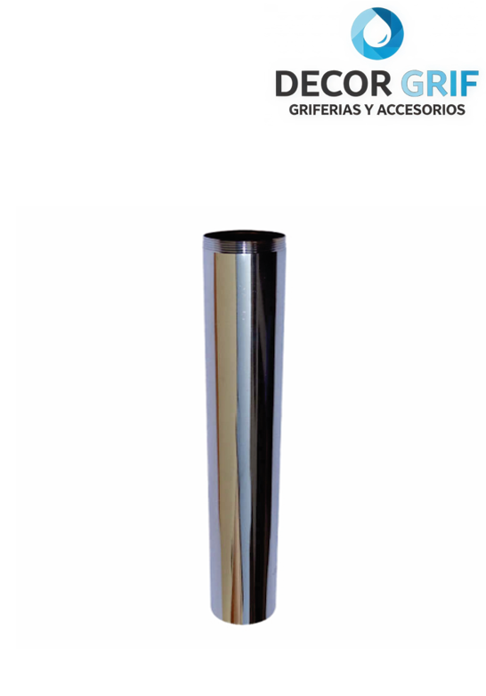 NIPLE COLETA C/ROSCA BRONCE CROMADO 1 1/4 X 8