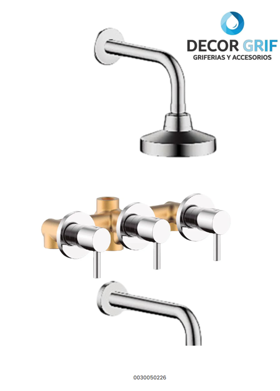 MEZCLADORA P/DUCHA Y TINA -3003- NEW STYLE ALETA2 FRATELLI