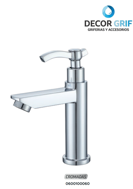 LLAVE P/LAVATORIO MINIMALISTA ZRGA-3 CROMADO BRATIA