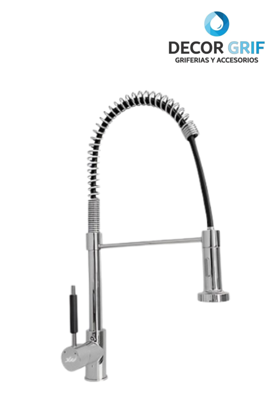 MONOCOMANDO P/COCINA MUEBLE CROMADO PICO EXTENSIBLE RESORTE M01096 XIMENG