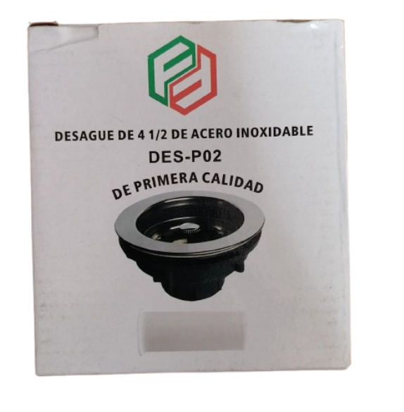 DESAGUE CANASTILLA 4 1/2 ACERO INOXIDABLE FF 