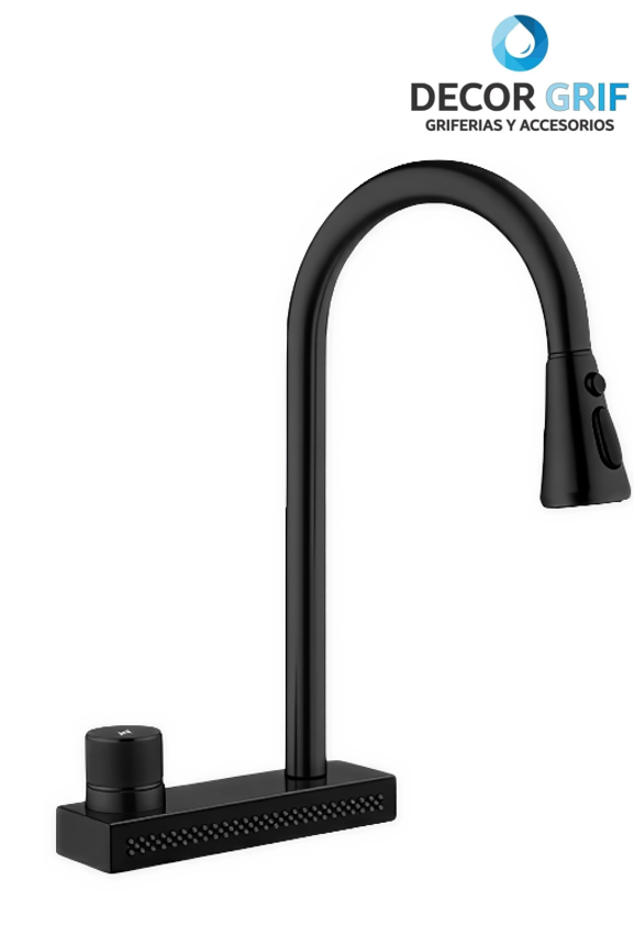 MONOCOMANDO P/COCINA MUEBLE NEGRO PICO EXTRAIBLE MC304-0901 XIMENG