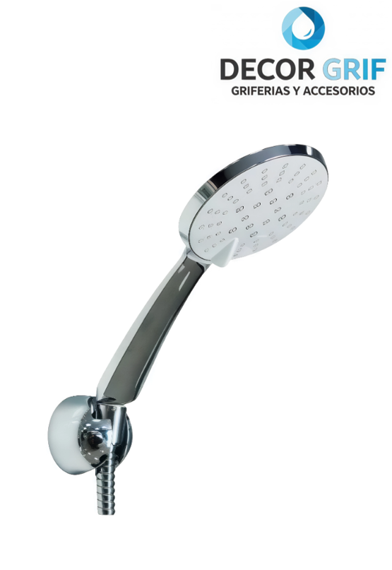 DUCHA TELEFONO CROMADA CON 3 FUNCIONES GN9020 C/MANGUERA REFORZADA 1.80MT FRATELLI