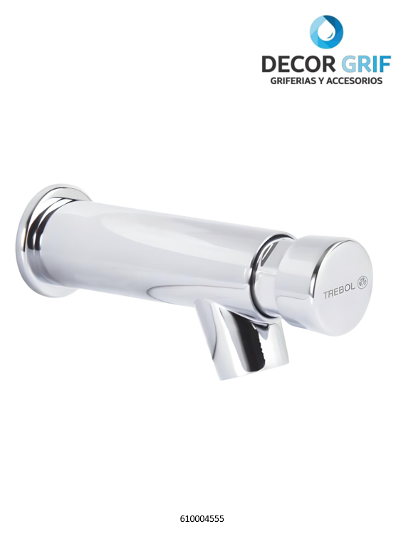 LLAVE TEMPORIZADA MINIMALISTA CORTA PARED PARA LAVATORIO TREBOL