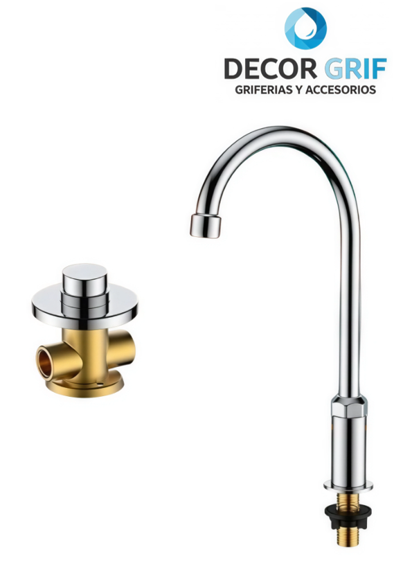 LLAVE P/COCINA MUEBLE BOTON AL PISO TEMPORIZADO HOSPITALARIA FRATELLI