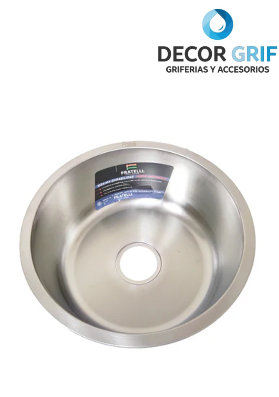 LAVADERO ACERO INOXIDABLE PREMIUM CIRCULAR 42X42CM FRATELLI