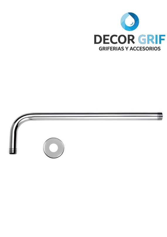 BRAZO D/DUCHA REDONDO 25 CM ACERO 304 C/CANOPLA FRATELLI