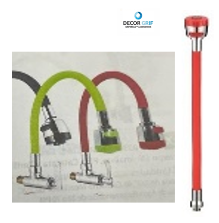 LLAVE P/COCINA PARED PICO FLEXIBLE GRECIA-3 ROJO