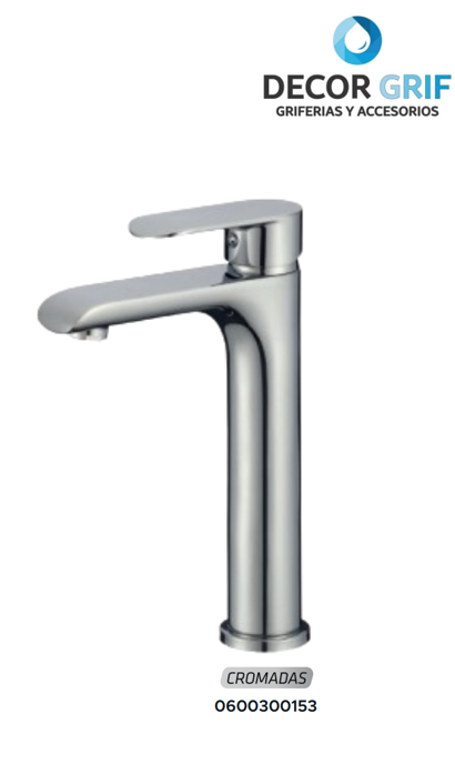 MEZCLADORA MONOCOMANDO P/BOWL ALTO FDA-2 BRONCE CROMADO BRATIA