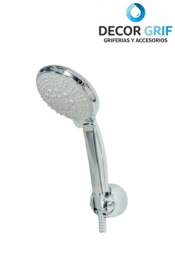 DUCHA TELEFONO CROMADA CON 5 FUNCIONES GN9016 C/MANGUERA REFORZADA 1.80MT FRATELLI