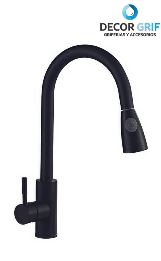 MONOCOMANDO P/COCINA MUEBLE NEGRO PICO EXTRAIBLE M304-0301 XIMENG