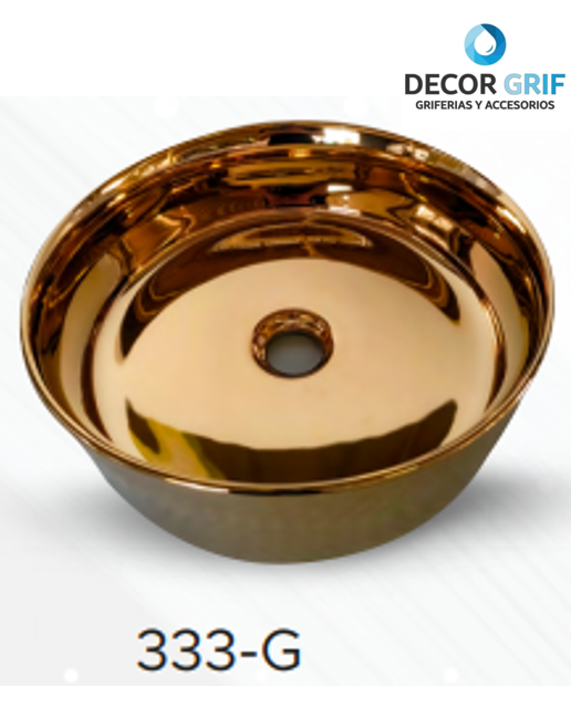 BOWL LOZA (333-G) MODELO CIRCULAR DORADO 36X36X12 - FRATELLI